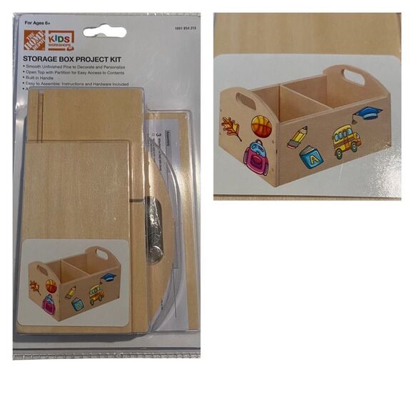 Kids Storage Box Project Craft Crafting Kit New in Package - Picture 1 of 7